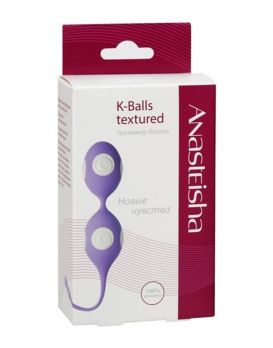 Фиолетовые вагинальные шарики К-Balls textured