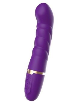 Фиолетовый перезаряжаемый вибратор Take Over The Swirl - 22,5 см