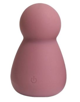 Грязно-розовый перезаряжаемый вибратор Bubble - 7,8 см.