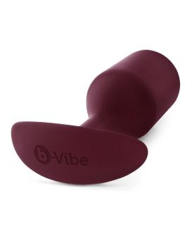 Бордовая пробка для ношения B-vibe Snug Plug 5 - 14 см.