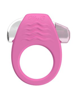 Розовое эрекционное кольцо с вибрацией Stylish Soft Touch C-ring