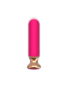 Розовый перезаряжаемый мини-вибратор - 12 см.