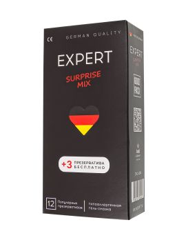 Презервативы EXPERT Surprise Mix - 12 шт.(+3 в подарок)