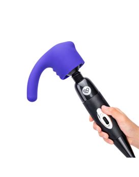 Фиолетовая насадка для wand-вибромассажера Deluxe Silicone G-Spot Wand Attachment