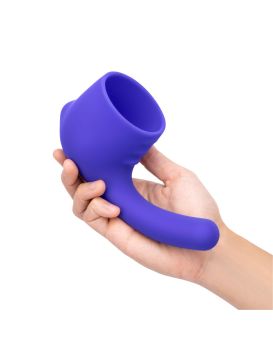 Фиолетовая насадка для wand-вибромассажера Deluxe Silicone G-Spot Wand Attachment