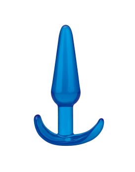 Голубая анальная пробка Slim Tapered Butt Plug - 10,8 см.