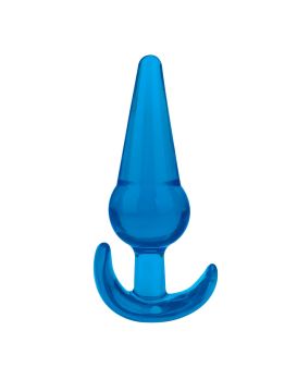 Голубая анальная пробка конической формы Medium Tapered Butt Plug - 12,7 см.