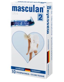 Ультратонкие презервативы Masculan Ultra Fine с обильной смазкой - 10 шт.