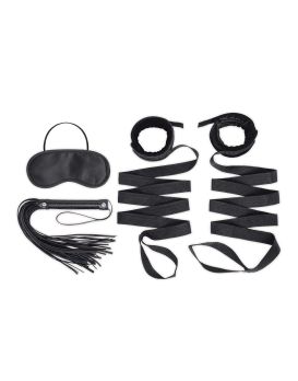 Эротический набор 4PC Bondage Bed Strap   Flogger Kit