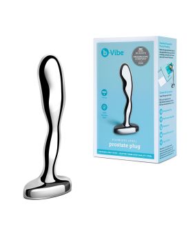 Стальной стимулятор простаты Stainless Steel Prostate Plug - 11,5 см.