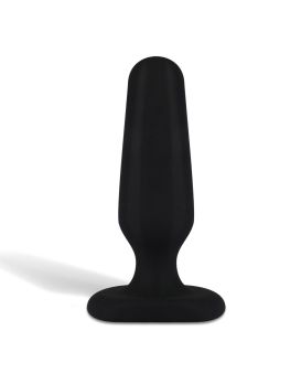 Черный анальный плаг из силикона Seamless Silicone Butt Plug - 7,5 см.