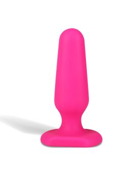 Розовый анальный плаг из силикона Seamless Silicone Butt Plug - 7,5 см.