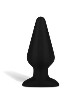 Черный плаг из силикона Seamless Silicone Butt Plug - 15 см.