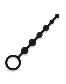 Черные силиконовые анальные бусы Silicone Anal Beads - 21 см.