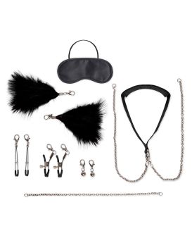 Большой эротический набор из 12 предметов Interchangeable Collar   Nipple Clips Set