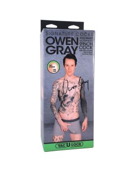 Телесный фаллоимитатор с мошонкой на съемной присоске Owen Gray Signature Cocks - 23,5 см.
