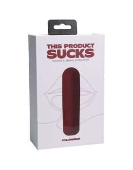 Бордовый вакуумный клиторальный стимулятор This Product Sucks