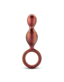 Коричневый анальный стимулятор Duo Loop Copper Anal Plug - 13,3 см.