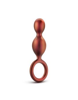 Коричневый анальный стимулятор Duo Loop Copper Anal Plug - 13,3 см.