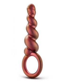 Коричневый анальный стимулятор Spiral Loop Copper Anal Plug - 13,3 см.