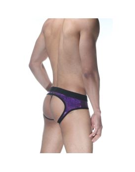 Сексуальные фиолетовые блестящие трусы-джоки