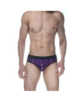 Сексуальные фиолетовые блестящие трусы-джоки