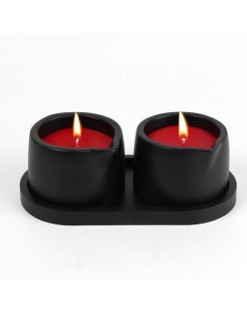 Набор из 2 низкотемпературных свечей для БДСМ «Оки-Чпоки» с ароматом земляники