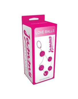 Розовые анальные шарики JAMMY JELLY ANAL LOVE BALLS