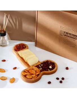 Деревянное блюдо для подачи в форме члена (32,5 х 20 х 1,7 см)