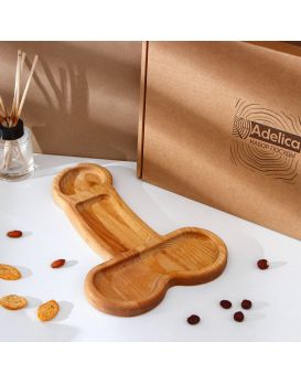 Деревянное блюдо для подачи в форме члена (32,5 х 20 х 1,7 см)