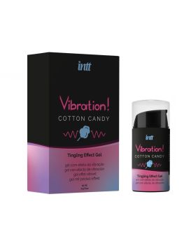 Жидкий вибратор Vibration Cotton Candy с ароматом сахарной ваты - 15 мл.