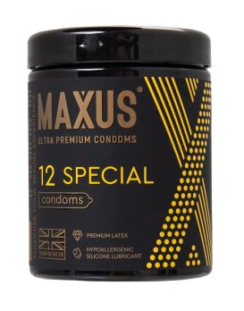 Презервативы с точками и рёбрами MAXUS Special - 12 шт.