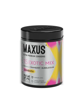 Цветные ароматизированные презервативы MAXUS Exotic Mix - 15 шт.