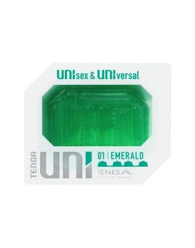 Зеленый мастурбатор-стимулятор Tenga Uni Emerald