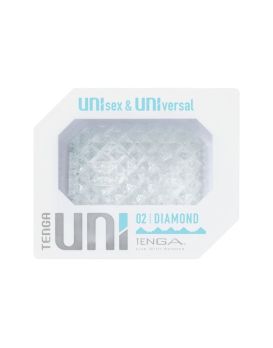 Прозрачный мастурбатор-стимулятор Tenga Uni Diamond