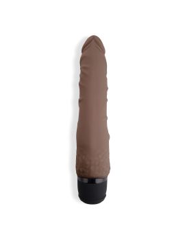 Коричневый вибромассажер 7  Realistic Vibrator - 20 см.