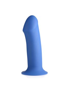 Синий гибкий фаллоимтатор Thick Phallic Dildo - 17,5 см.