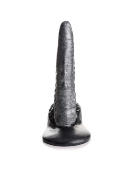 Серый фантазийный фаллоимитатор The Gargoyle Rock Hard Silicone Dildo - 23,6 см.