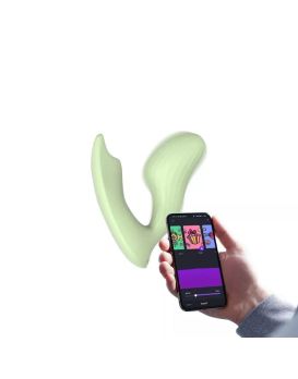 Зеленый вибратор Magic Motion Umi - 9,5 см.