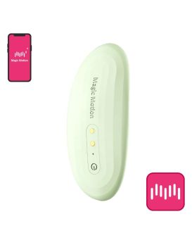 Зеленый вибромассажер в трусики Magic Motion Nyx - 8,8 см.