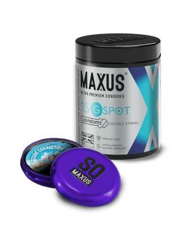 Гладкие презервативы Maxus G spot с двойной спиралью - 15 шт.