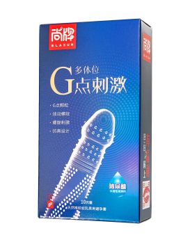 Ультратонкие презервативы Elasun G-spot stimulation с ребрами и точками - 10 шт.