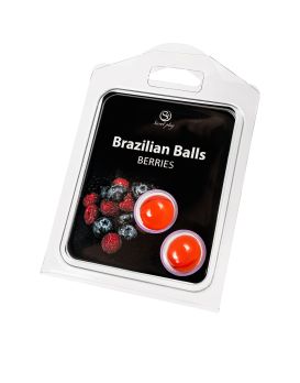 Набор из 2 шариков с массажным маслом Brazilian Balls с ароматом ягод