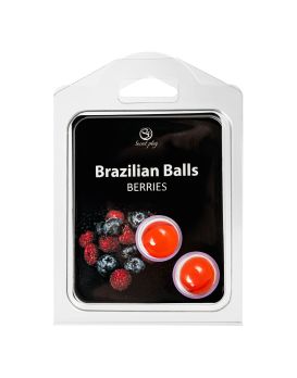 Набор из 2 шариков с массажным маслом Brazilian Balls с ароматом ягод