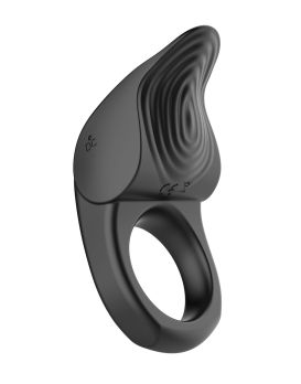 Черное эрекционное виброкольцо Vibro Lust Ring