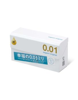 Увлажнённые презервативы Sagami Original 0.01 Extra Lub - 12 шт.