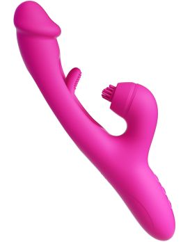 Розовый вибратор-кролик G Spot Ultra - 26,5 см.