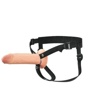 Полый страпон на ремнях 8’’ Hollow Silicone Strap-on