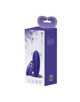 Фиолетовый анальный вибростимулятор Remote Control Vibrating Plug Youth - 11 см.