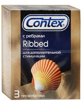 Презервативы ребристые CONTEX №3 Ribbed, 3 шт.